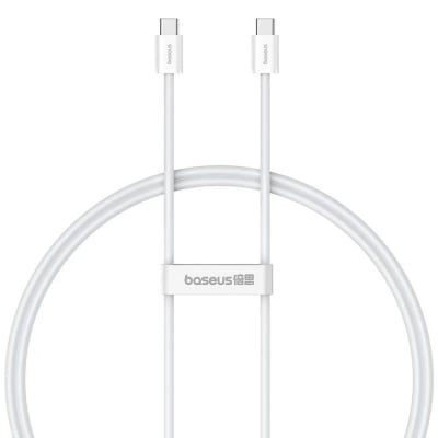 Кабел за данни Baseus Superior 2, Type-C - Type-C, 100W, PD, 2.0m, Бял - 40420