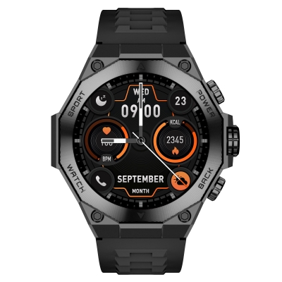 Смарт часовник Aurafit AM18, Amoled, Черен - 73129