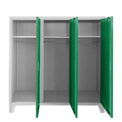Метален шкаф Carmen CR-1605-3 JZ - сив / тъмнозелен
