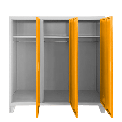 Метален шкаф Carmen CR-1605-3 JZ - сив / оранжев