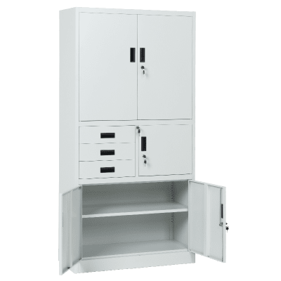 Метален шкаф Carmen CR-1281 Е K - сив
