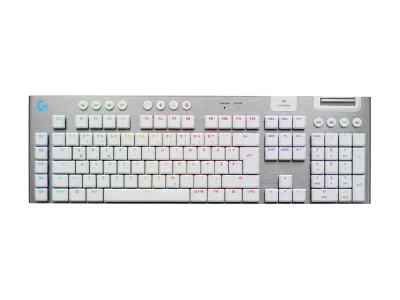 Безжична геймърска механична клавиатура Logitech G915X White Lightspeed - GL Tactile Switch