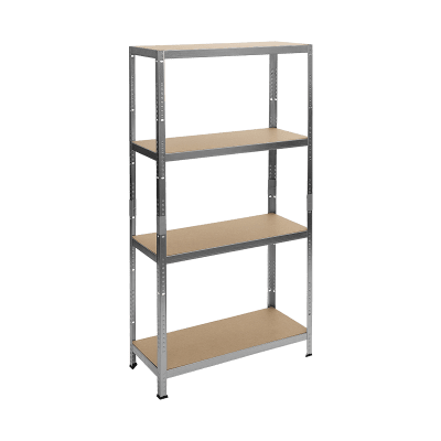 Метален стелаж Carmen CR-1024 - 180x90x40 см, до 600 кг на рафт - цинк