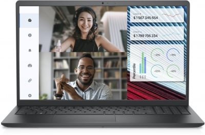 Лаптоп Dell Vostro 3520, Intel i3-1215U, 15.6" FHD 120Hz, 8GB DDR4, 512GB PCIe NVMe SSD, KBD, 4Y NBD