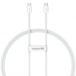 Кабел за данни Baseus Superior 2, Type-C - Type-C, 100W, PD, 2.0m, Бял - 40420