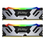 Памет Kingston Fury Renegade Silver RGB 96GB(2x48GB) DDR5 6000MHz CL32 - KF560C32RSAK2-96