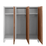 Метален шкаф Carmen CR-1605-3 JZ - сив / светлокафяв