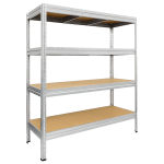 Метален стелаж Carmen CR-1024 - 168x160x40 см, до 600 кг на рафт - цинк