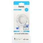 Мрежов кабел HAMA Flexi-Slim, U/UTP CAT 6a, 10 Gbit/s, RJ-45 - RJ45, 3.0 m, Бял