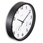 Стенен часовник "Malta", диаметър 25 см, тих, Термометър / Хигрометър