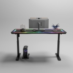 Геймърско бюро No brand Y109, 4 в 1, RGB, Черен - 74009