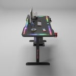 Геймърско бюро No brand Y109, 4 в 1, RGB, Черен - 74009