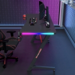 Геймърско бюро No brand D2209, 4 в 1, RGB, Черен - 74001