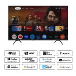 METZ Телевизор 55" UHD LED SMART TV,4K, Google TV, Frameless,2x10W