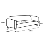 Разтегателен диван - тройка LOMELA - шампанско L08