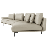 Кожен ъглов диван GRAM LUX - бежов