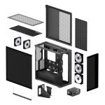 Кутия за компютър Arctic Xtender VG Mirror - Black Mid-Tower